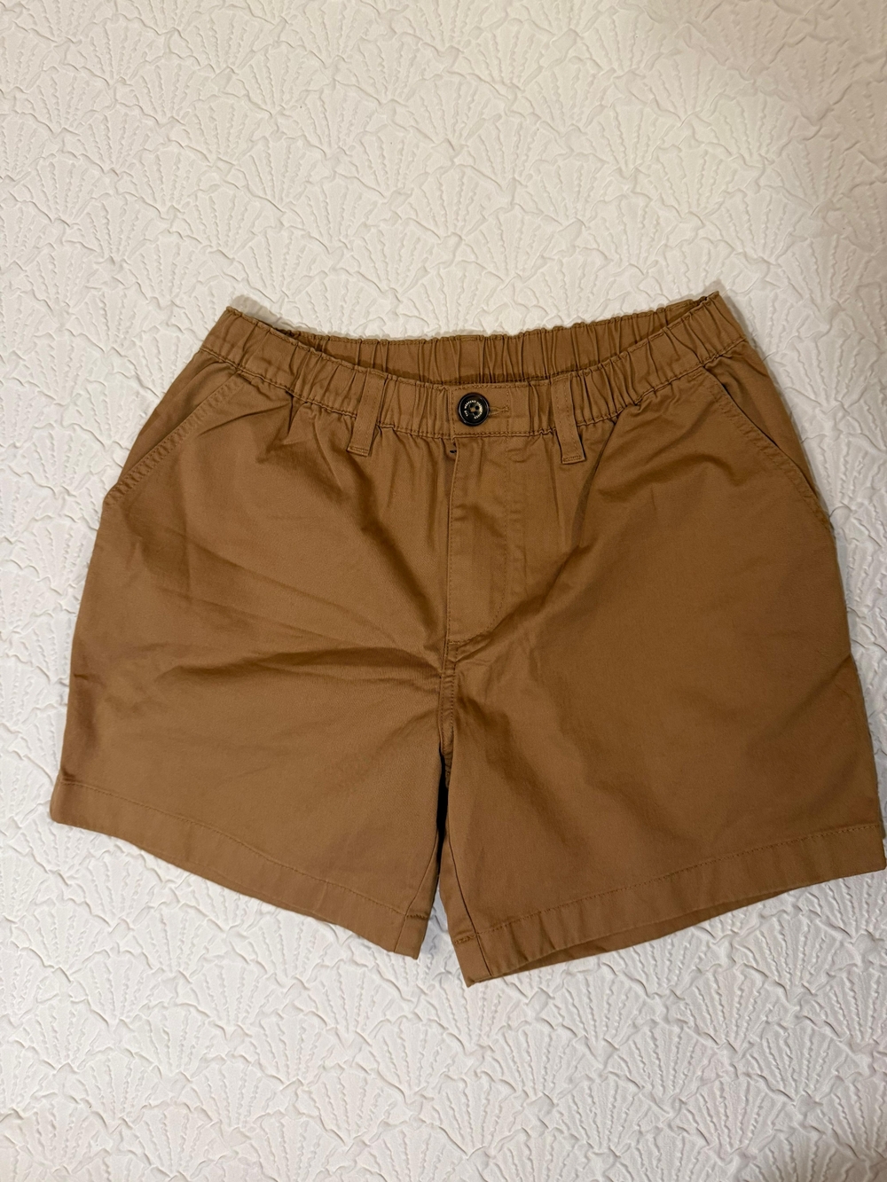 chubbies Tan Elastic Waist Shorts